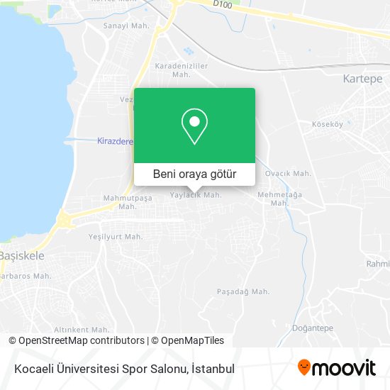Kocaeli Üniversitesi Spor Salonu harita