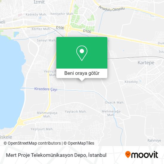 Mert Proje Telekomünikasyon Depo harita