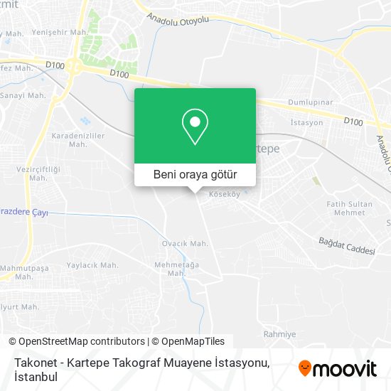 Takonet - Kartepe Takograf Muayene İstasyonu harita