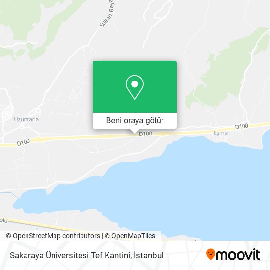 Sakaraya Üniversitesi Tef Kantini harita