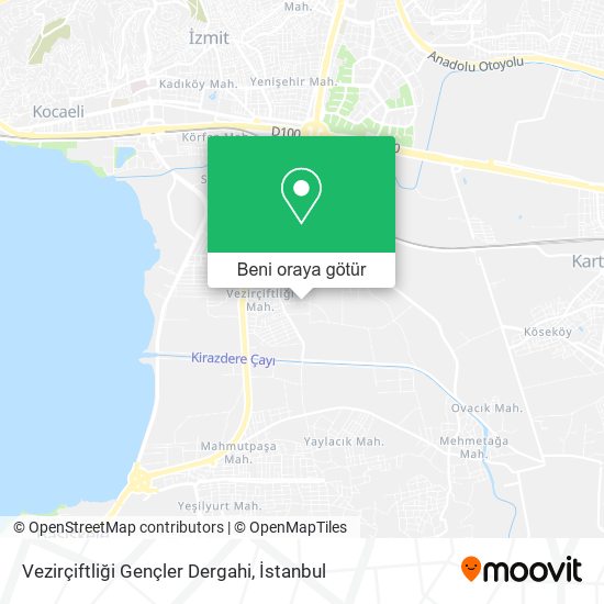 Vezirçiftliği Gençler Dergahi harita