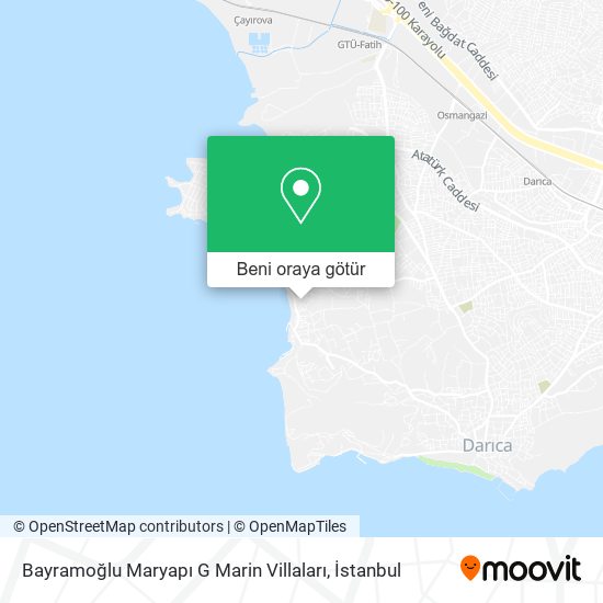 Bayramoğlu Maryapı G Marin Villaları harita