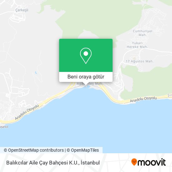 Balıkcılar Aile Çay Bahçesi K.U. harita