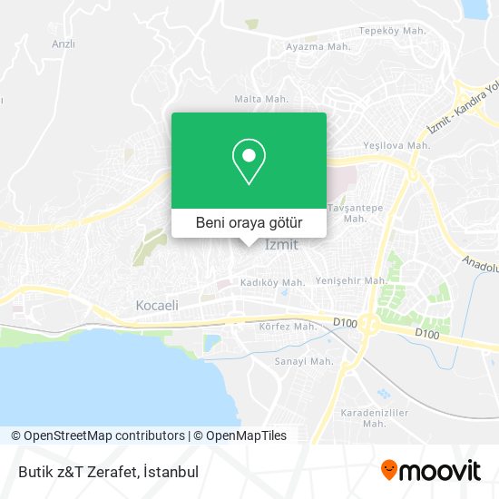 Butik z&T Zerafet harita