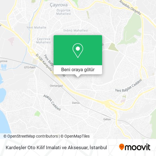 Kardeşler Oto Kilif Imalati ve Aksesuar harita