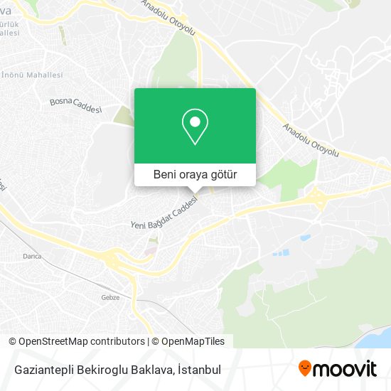 Gaziantepli Bekiroglu Baklava harita