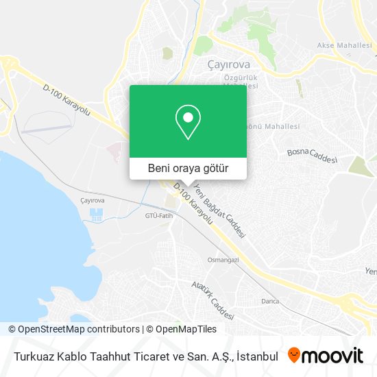 Turkuaz Kablo Taahhut Ticaret ve San. A.Ş. harita
