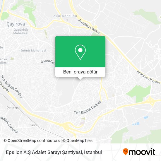 Epsilon A.Ş Adalet Sarayı Şantiyesi harita