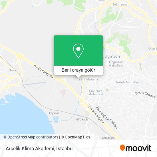 Arçelik Klima Akademi harita
