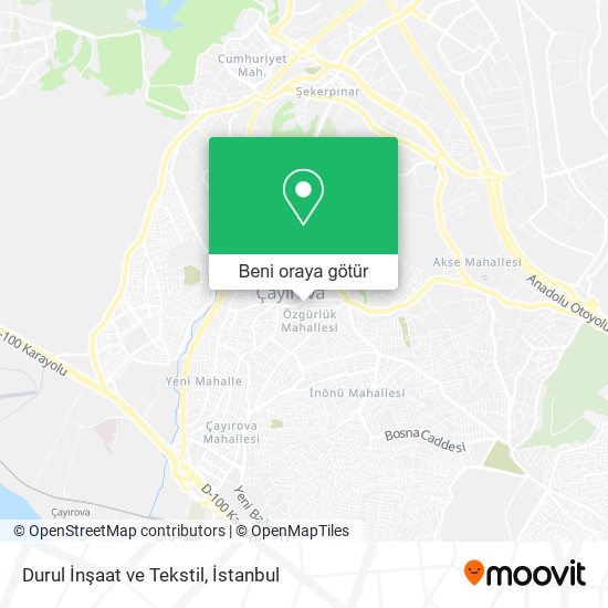 Durul İnşaat ve Tekstil harita