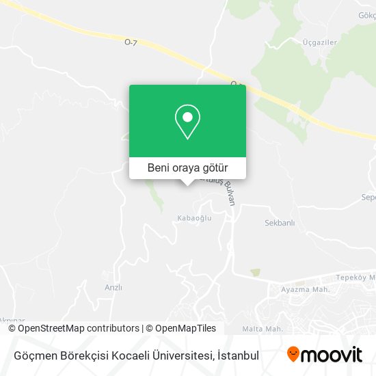 Göçmen Börekçisi Kocaeli Üniversitesi harita