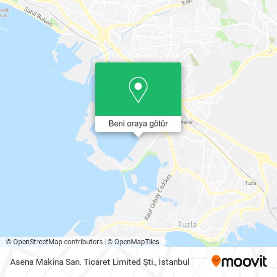 Asena Makina San. Ticaret Limited Şti. harita