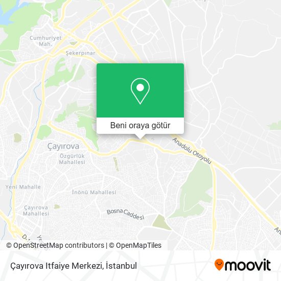 Çayırova Itfaiye Merkezi harita