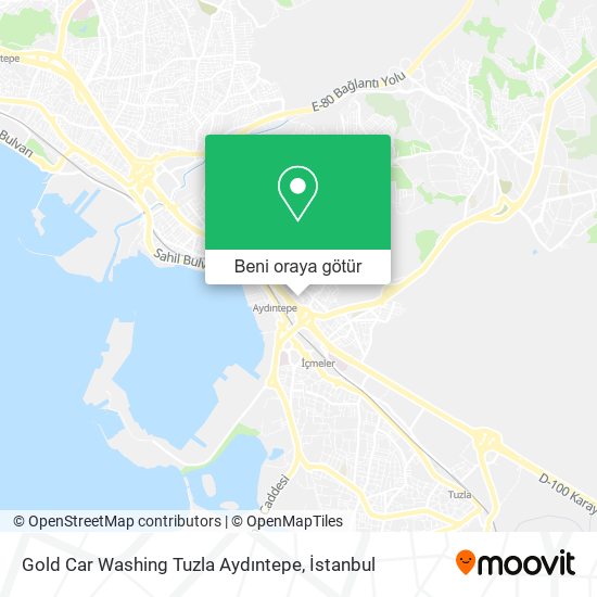 Gold Car Washing Tuzla Aydıntepe harita