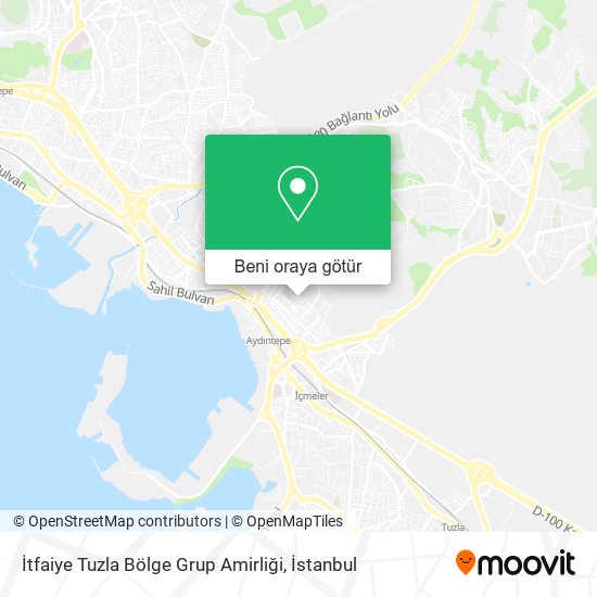 İtfaiye Tuzla Bölge Grup Amirliği harita