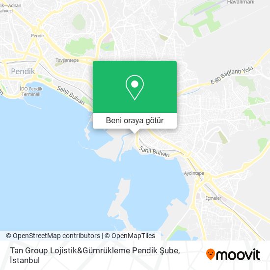 Tan Group Lojistik&Gümrükleme Pendik Şube harita