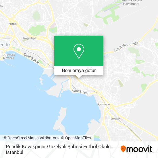 Pendik Kavakpınar Güzelyalı Şubesi Futbol Okulu harita