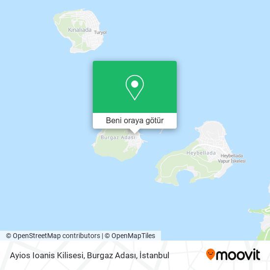 Ayios Ioanis Kilisesi, Burgaz Adası harita