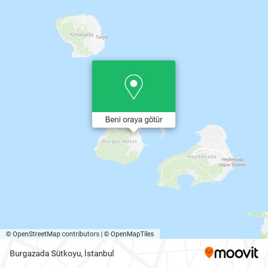 Burgazada Sütkoyu harita