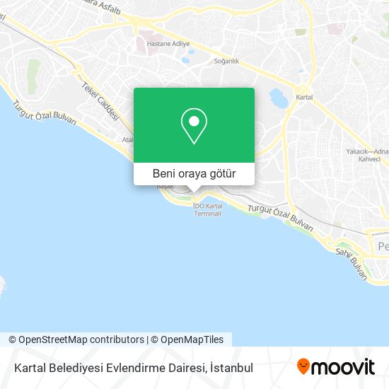 Kartal Belediyesi Evlendirme Dairesi harita