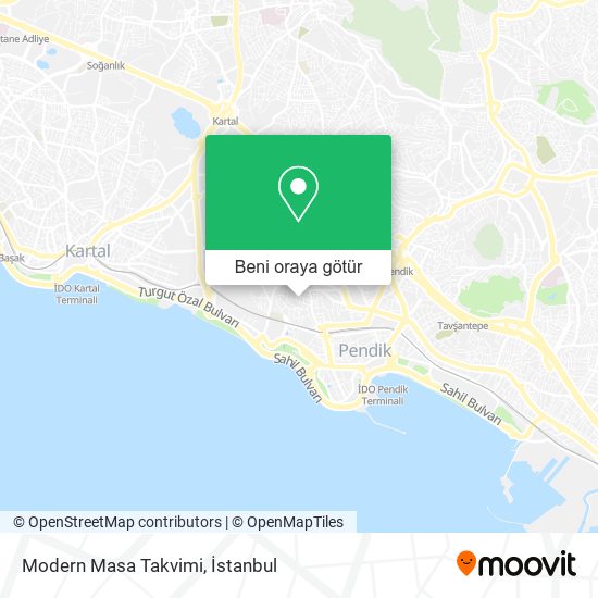 Modern Masa Takvimi harita