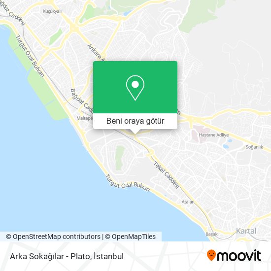 Arka Sokağılar - Plato harita