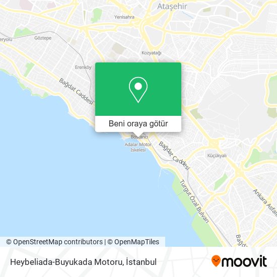Heybeliada-Buyukada Motoru harita