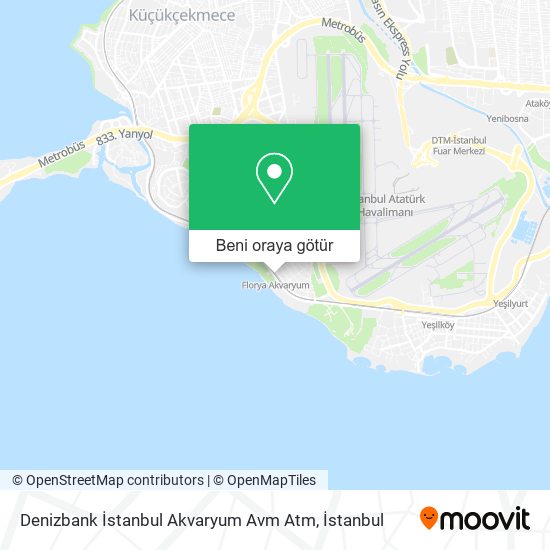 Denizbank İstanbul Akvaryum Avm Atm harita