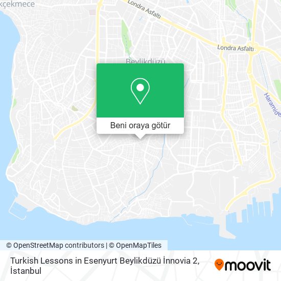 Turkish Lessons in Esenyurt Beylikdüzü İnnovia 2 harita
