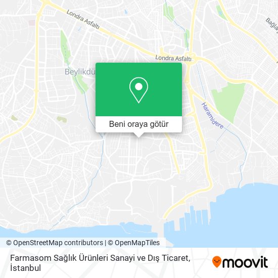 Farmasom Sağlık Ürünleri Sanayi ve Dış Ticaret harita