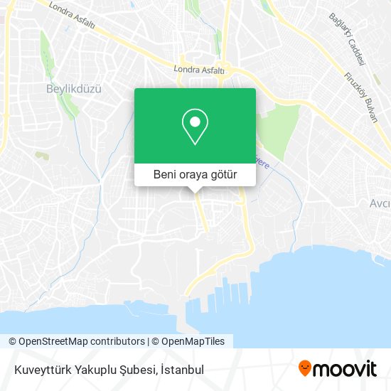 Kuveyttürk Yakuplu Şubesi harita