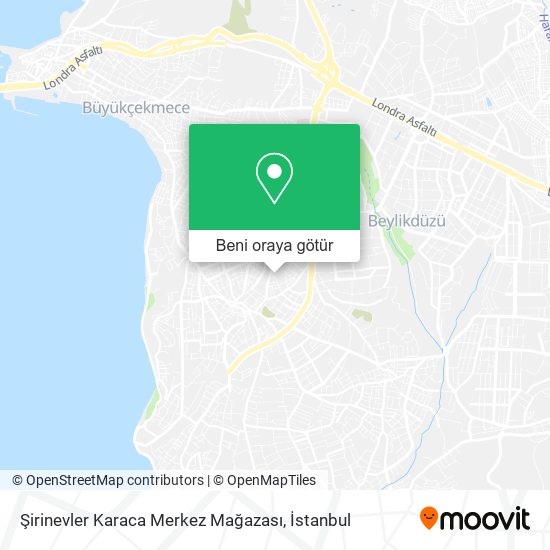 Şirinevler Karaca Merkez Mağazası harita
