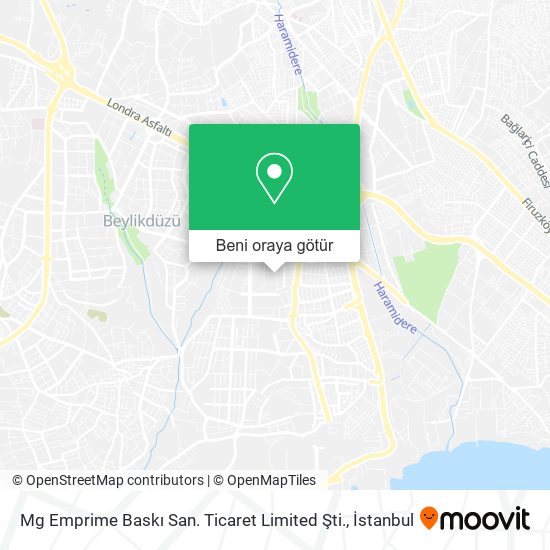 Mg Emprime Baskı San. Ticaret Limited Şti. harita