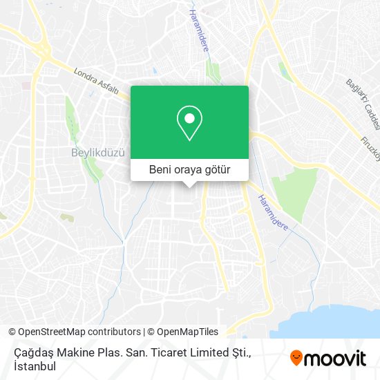 Çağdaş Makine Plas. San. Ticaret Limited Şti. harita