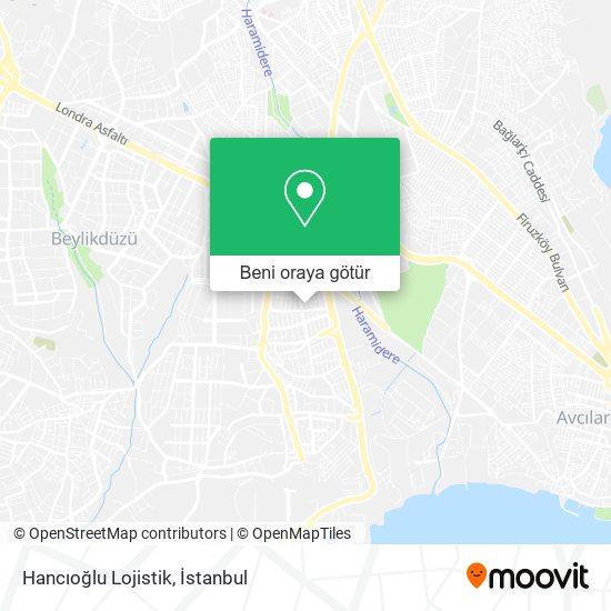 Hancıoğlu Lojistik harita
