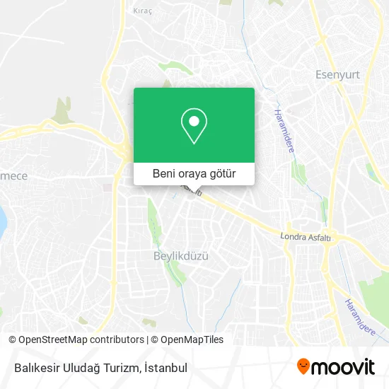 Balıkesir Uludağ Turizm harita
