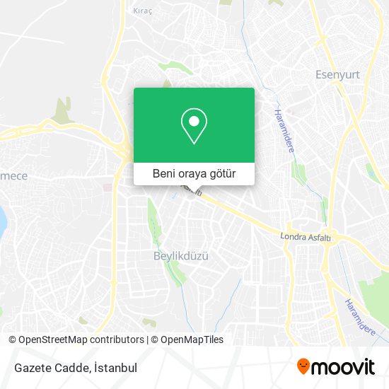 Gazete Cadde harita