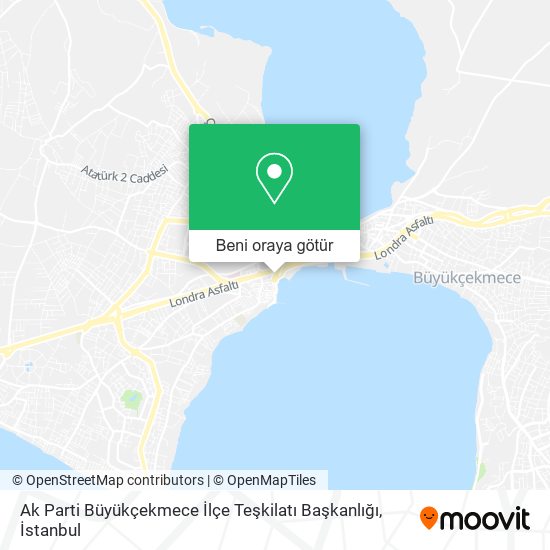 Ak Parti Büyükçekmece İlçe Teşkilatı Başkanlığı harita