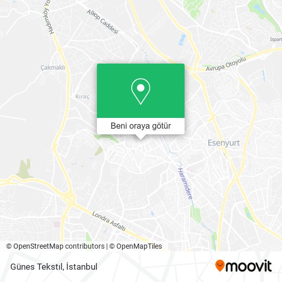 Günes Tekstıl harita