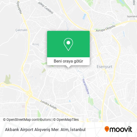 Akbank Airport Alışveriş Mer. Atm harita