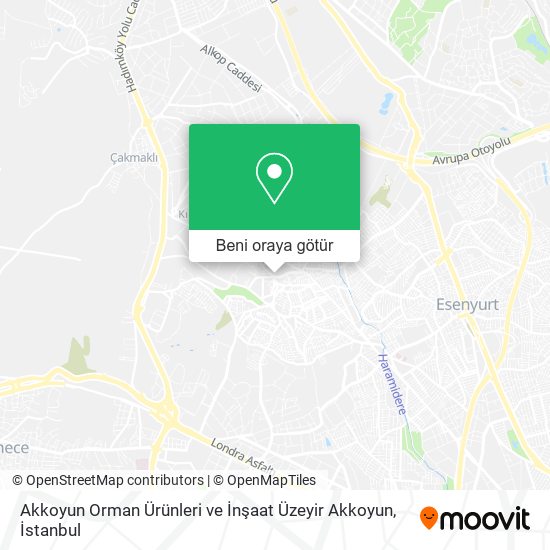 Akkoyun Orman Ürünleri ve İnşaat Üzeyir Akkoyun harita