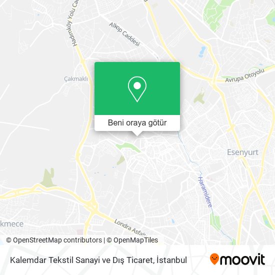 Kalemdar Tekstil Sanayi ve Dış Ticaret harita