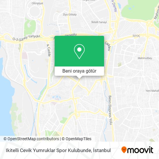 Ikitelli Cevik Yumruklar Spor Kulubunde harita