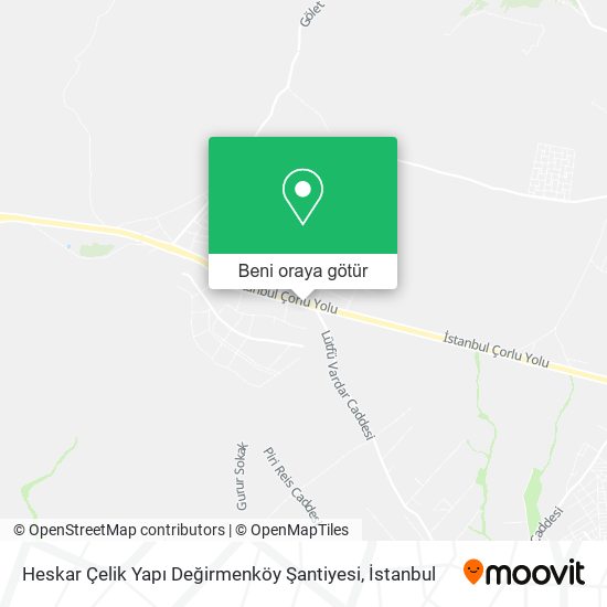 Heskar Çelik Yapı Değirmenköy Şantiyesi harita