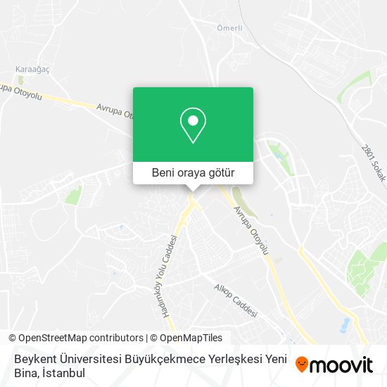 Beykent Üniversitesi Büyükçekmece Yerleşkesi Yeni Bina harita