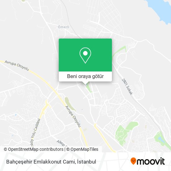 Bahçeşehir Emlakkonut Cami harita