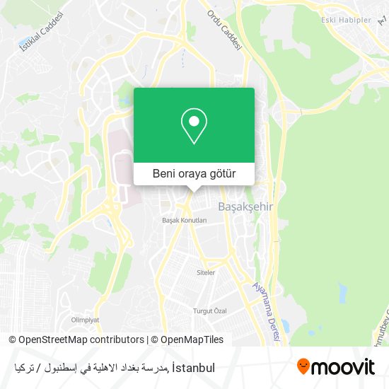 مدرسة بغداد الاهلية في إسطنبول / تركيا harita