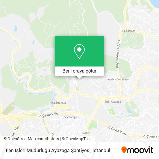 Fen İşleri Müdürlüğü Ayazağa Şantiyesi harita