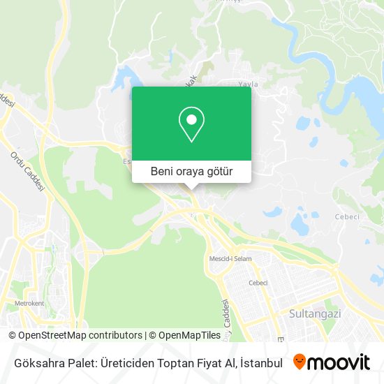 Göksahra Palet: Üreticiden Toptan Fiyat Al harita