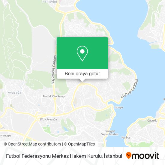 Futbol Federasyonu Merkez Hakem Kurulu harita